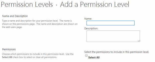 add permission level